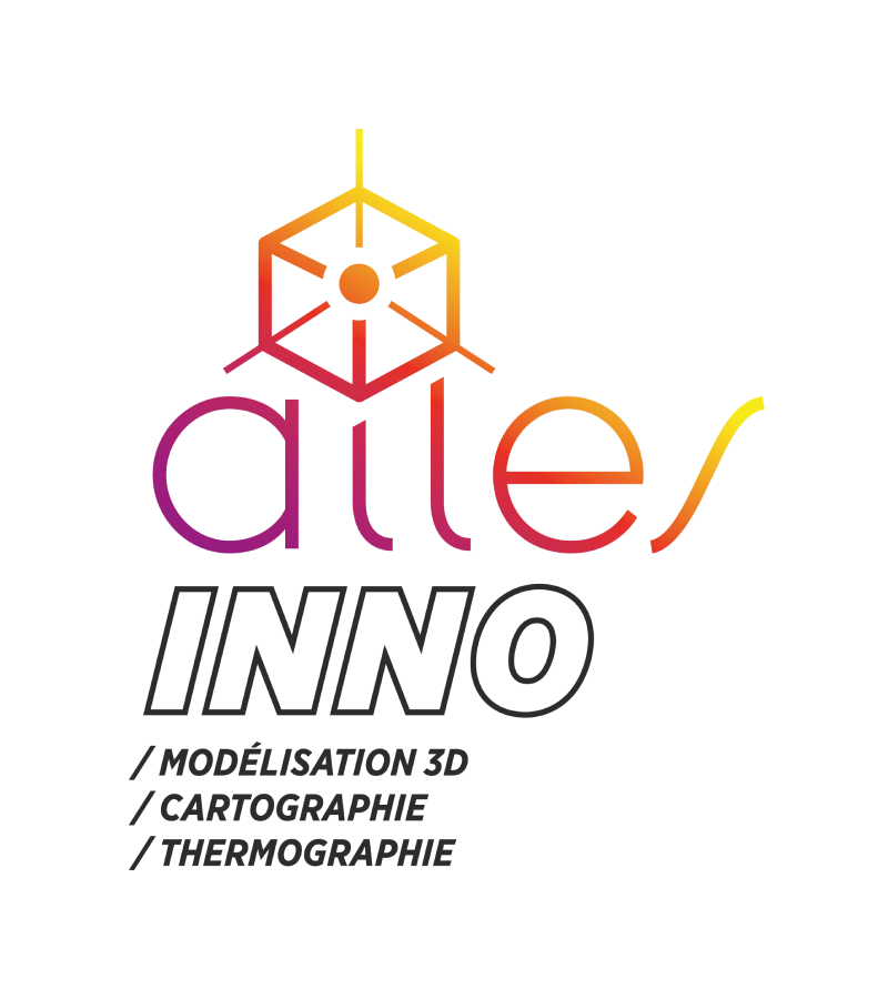 Logo de Ailes Inno avec cube et dégradé